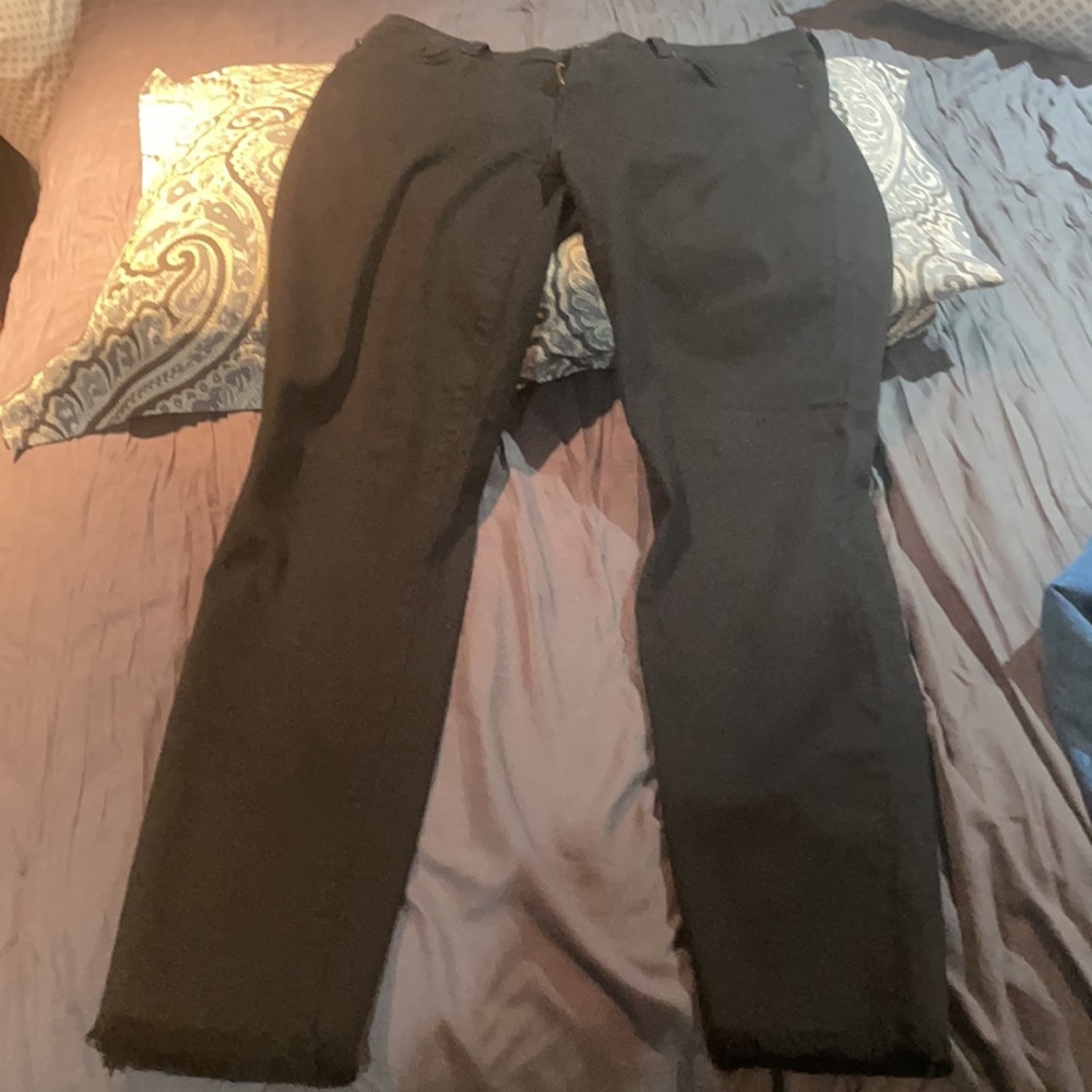 7 For All Mankind ankle skinny raw hem jeans